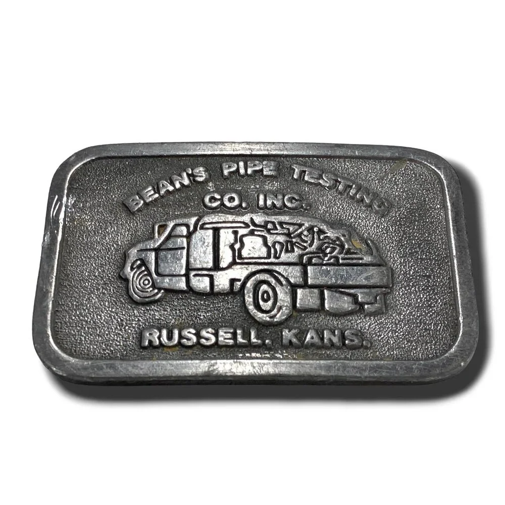 Belt Buckle Bean's Pipe Testing Co, Inc. Russell, Kansas Made By Hit‎ Line USA